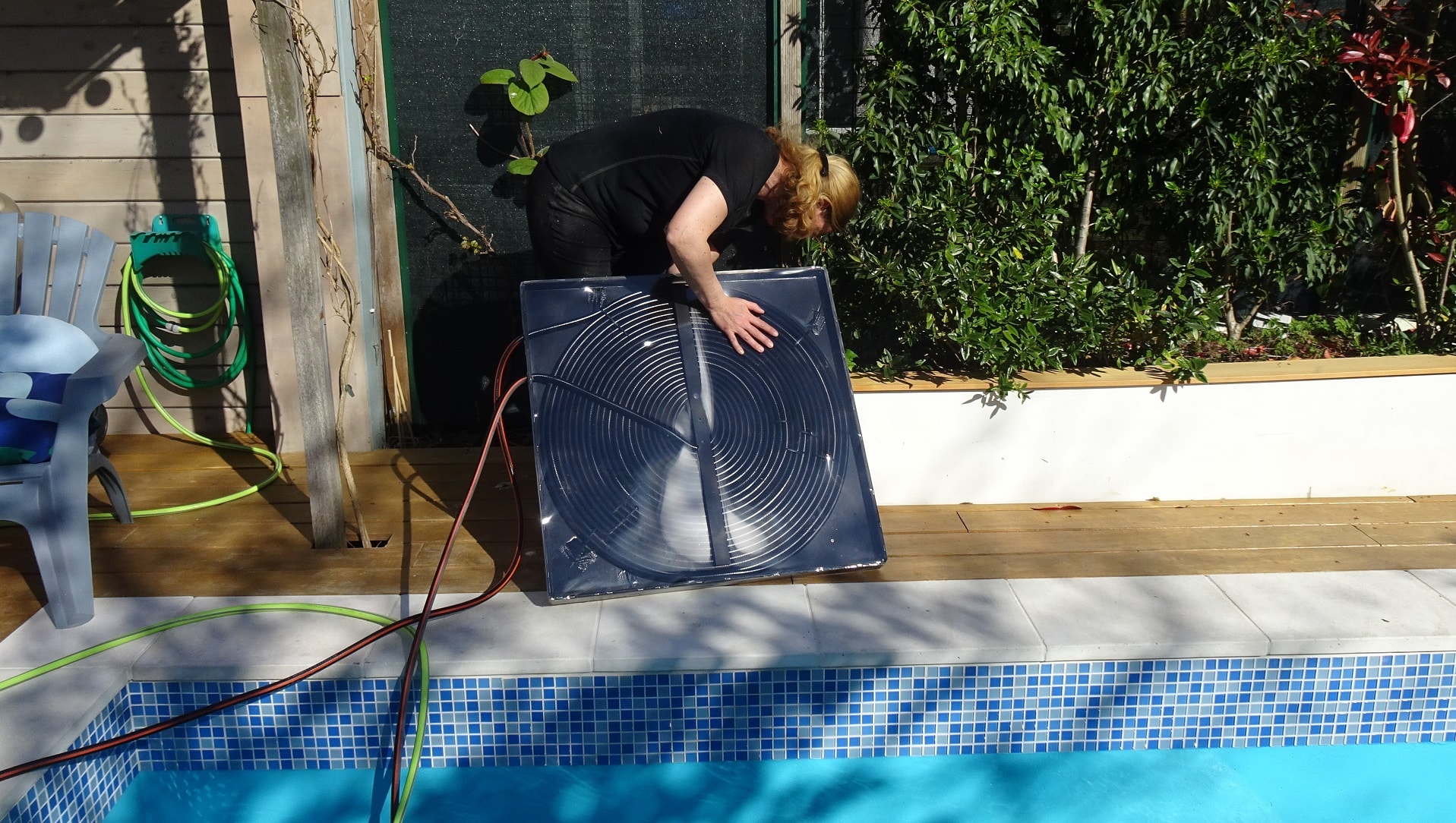 DIY zwembadverwarming solar heater